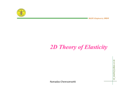 2D theory of elasticity