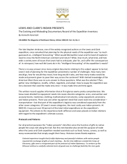 lewis and clark`s indian presents - Washington State Historical Society