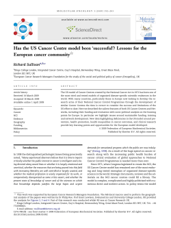 Has the US Cancer Centre model been &bull;successful
