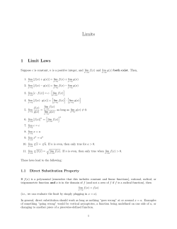 Limits handout