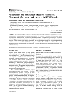 Antioxidant and anticancer effects of fermented Rhus