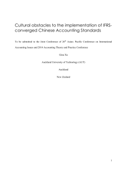 Cultural obstacles to the implementation of IFRS