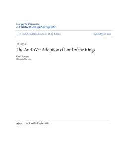 The Anti-War Adoption of Lord of the Rings - e