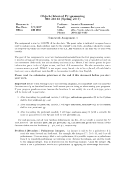 Programming Assignment #1