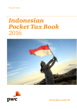 Indonesian Pocket Tax Book 2016