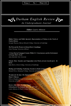 durham english review - Durham University Community