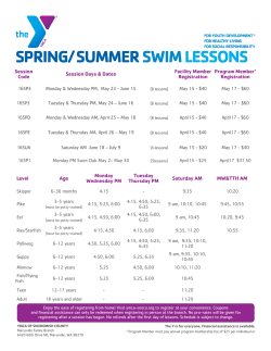 spring/ summer swim lessons