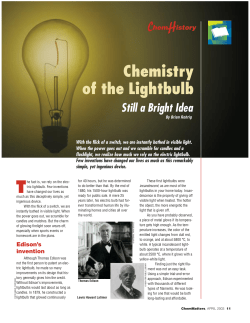 Chemistry of the Lightbulb