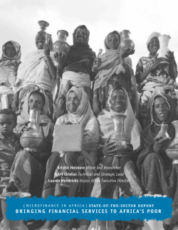 bringing financial services to africa`s poor