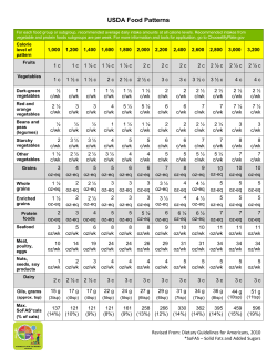 USDA Food Patterns