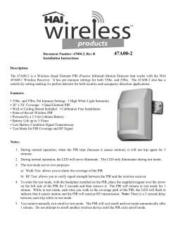Model 47A00-2 Wireless PIR Motion Detector