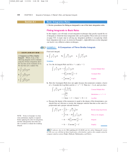 Section 8.1 Basic Integration Rules Fitting Integrands to Basic Rules