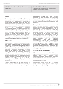 A Brief Overview of Pyrometallurgical Treatments of Marine Ores