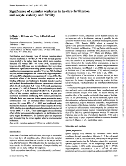 Significance of cumulus oophorus in in-vitro fertilization