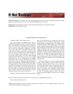 Forgotten Soldiers of the Forgotten War - H-Net