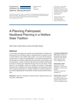 A Planning Palimpsest