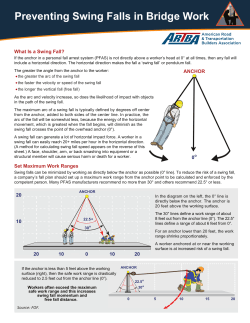 Preventing Swing Falls in Bridge Work
