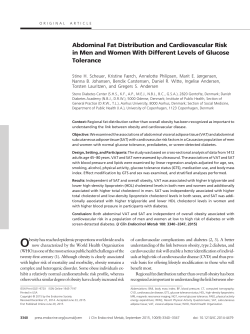 Abdominal Fat Distribution and Cardiovascular Risk in Men and