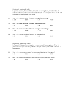 Directions for questions 21 to 24: In Spectras Academy, there are