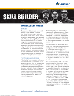 machinability ratings