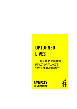 upturned lives - Amnesty International