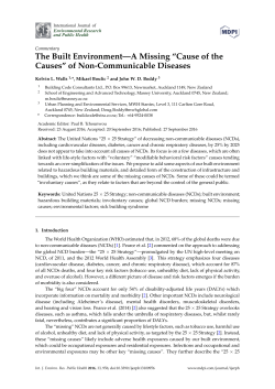 The Built Environment&mdash;A Missing &ldquo;Cause of the Causes&rdquo; of Non