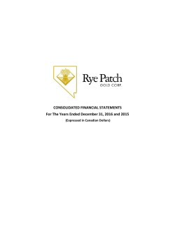 2016 Year End Financial Report