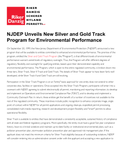 NJDEP Unveils New Silver and Gold Track Program for