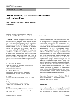 Animal behavior, cost-based corridor models, and real corridors