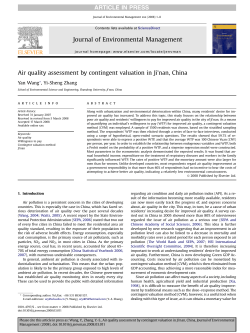 Air quality assessment by contingent valuation in Ji`nan, China