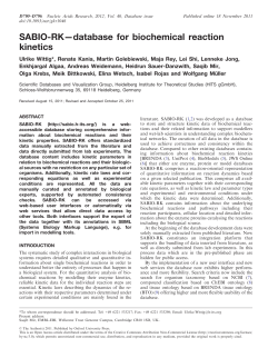 SABIO-RK—database for biochemical reaction