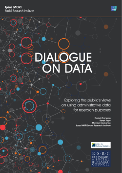 Dialogue on Data - Ipsos MORI