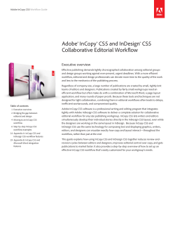 Adobe InCopy CS5 Workflow