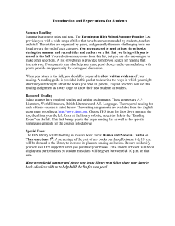 Introduction and Expectations for Students