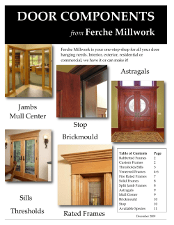 door components - Ferche Millwork