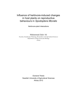 Influence of herbivore-induced changes in host plants on