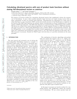 Calculating vibrational spectra with sum of product basis functions
