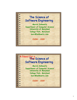 The Science of Software Engineering