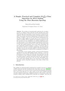 time Algorithm for RNA folding using - CS-CSIF