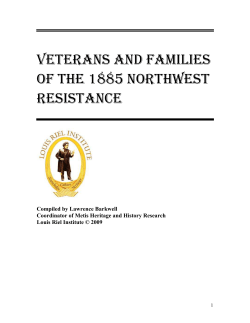 veterans and families of the 1885 northwest