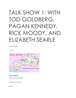talk show 1 - Jaime Clarke