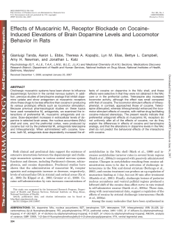 Effects of Muscarinic M1 Receptor Blockade on Cocaine