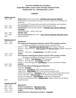 Forestry Institute for Teachers Camp McCumber, near Lassen