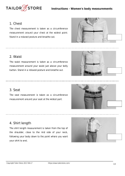 Instructions - Women`s body measurements