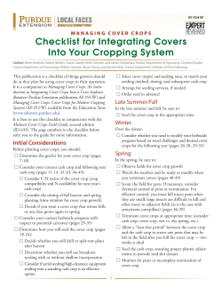 Checklist for Integrating Covers Into Your Cropping System