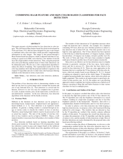 Combining Haar Feature and skin color based classifiers for face
