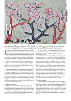 Publication Analysis 1998-2009 &ndash; Respiratory System
