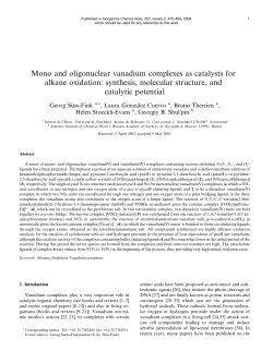 Mono and oligonuclear vanadium complexes as