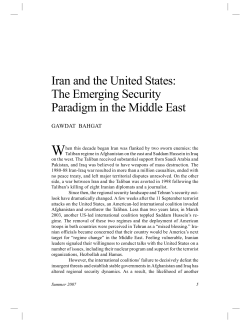 Iran and the United States: The Emerging Security