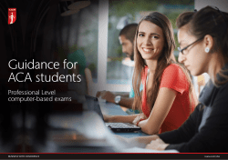 Guidance for ACA students